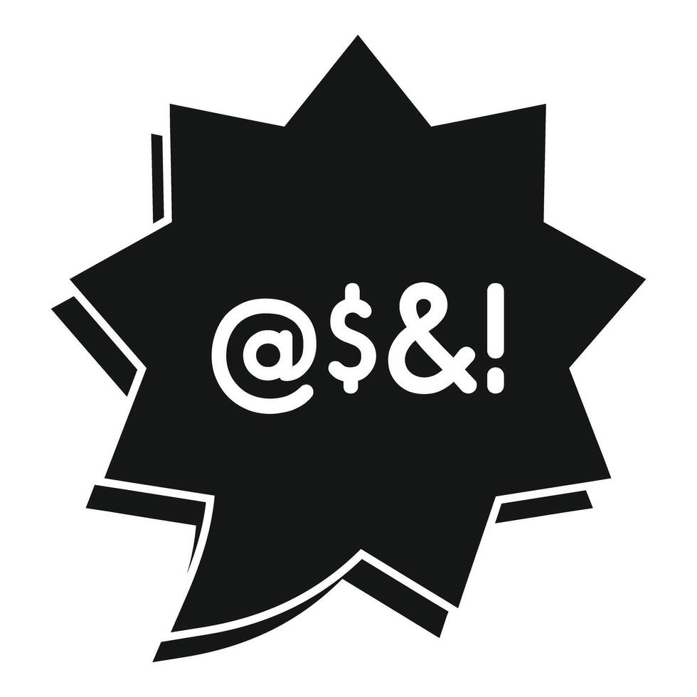 Speech bubble showing obscene words expressing anger and insult vector