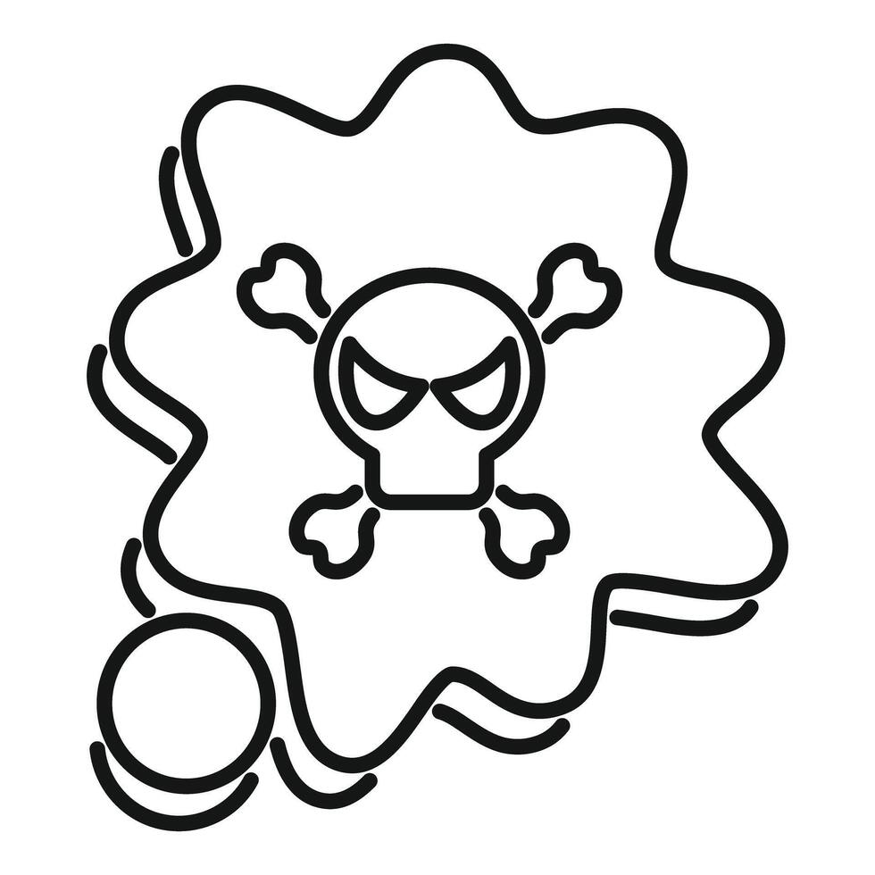 Toxic skull and crossbones symbol representing danger and poison vector