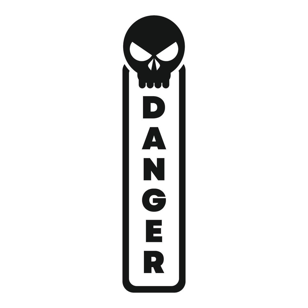 Danger sign with skull showing high risk and hazard vector