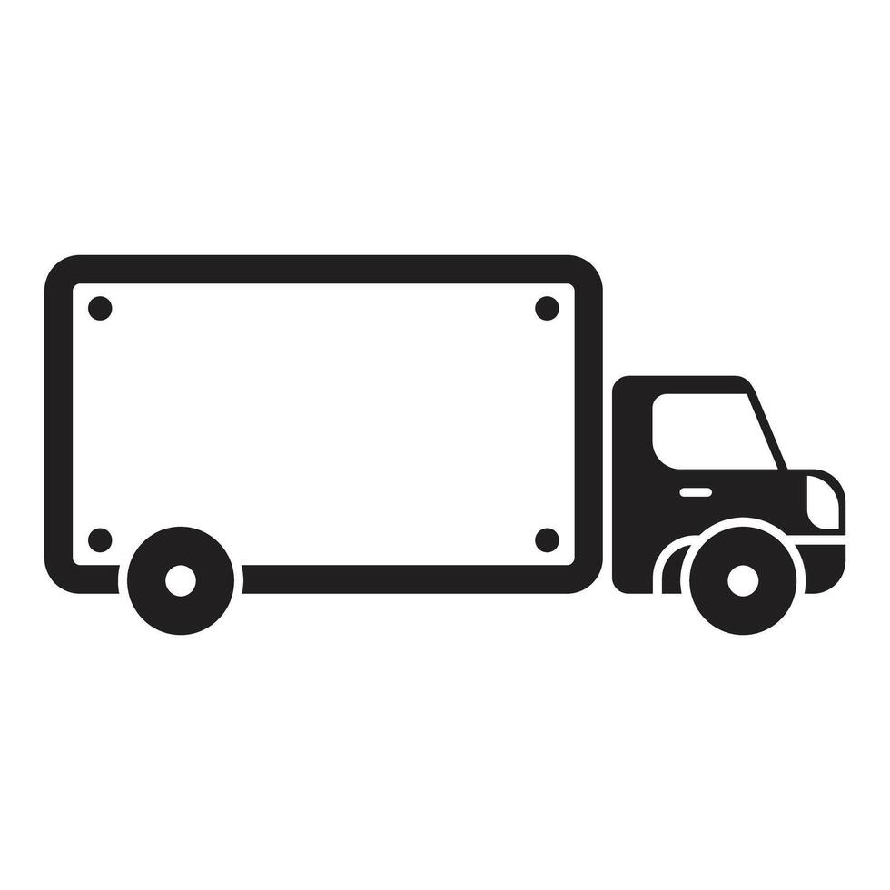 Delivery truck icon representing transportation and logistics vector