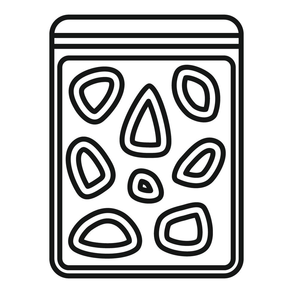 Dried fruits forming a delicious and healthy snack in a rectangular container vector