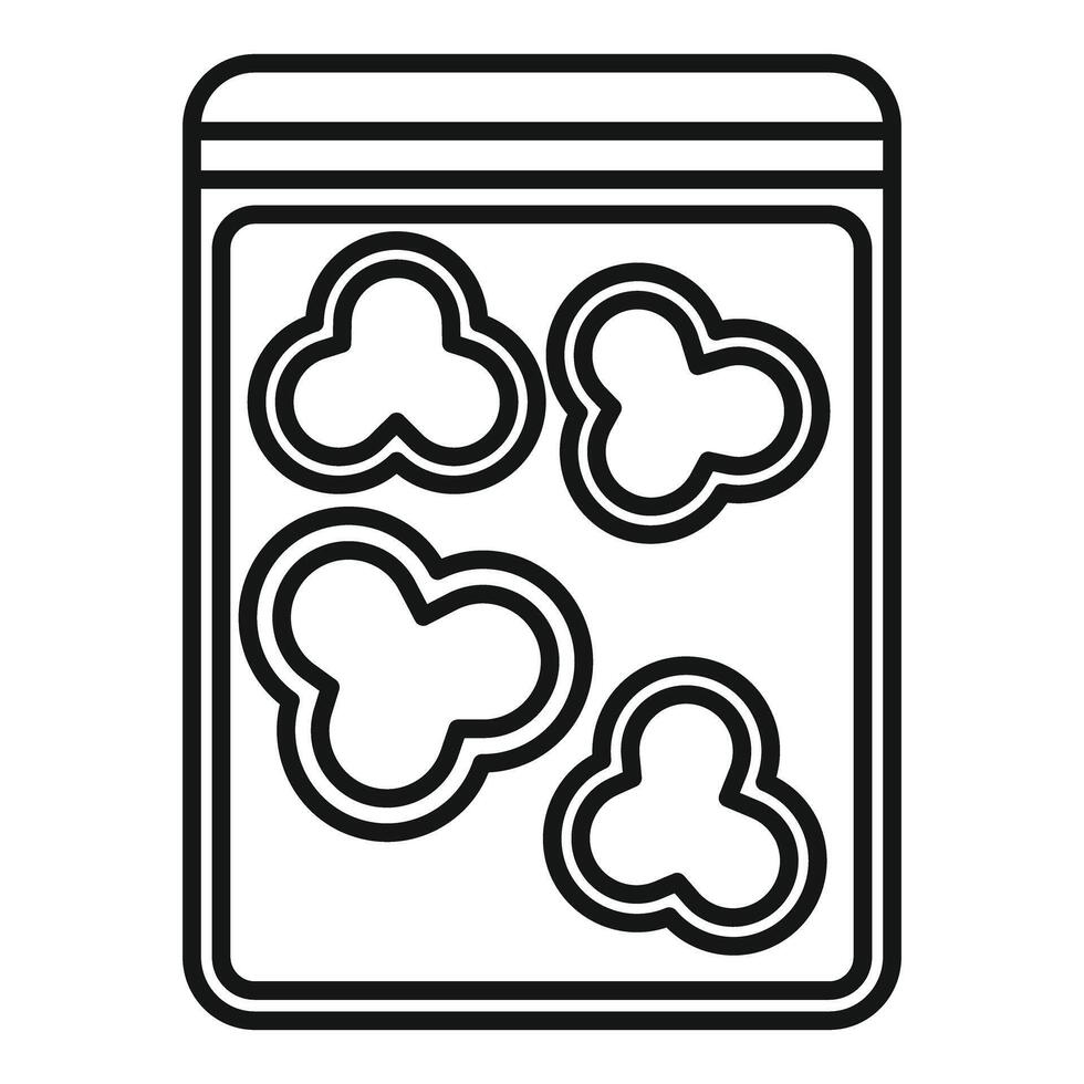 Vacuum sealed bag preserving sliced bell peppers for long term storage vector