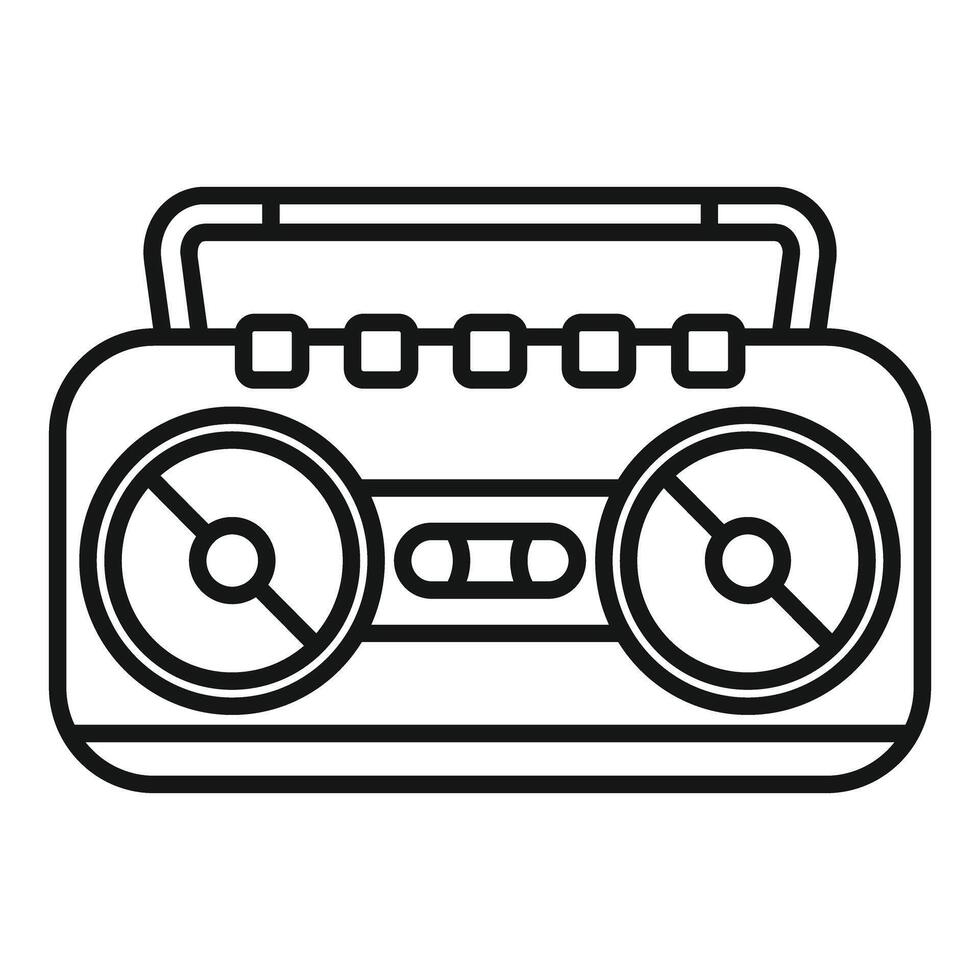 Retro boombox playing music with style and power vector