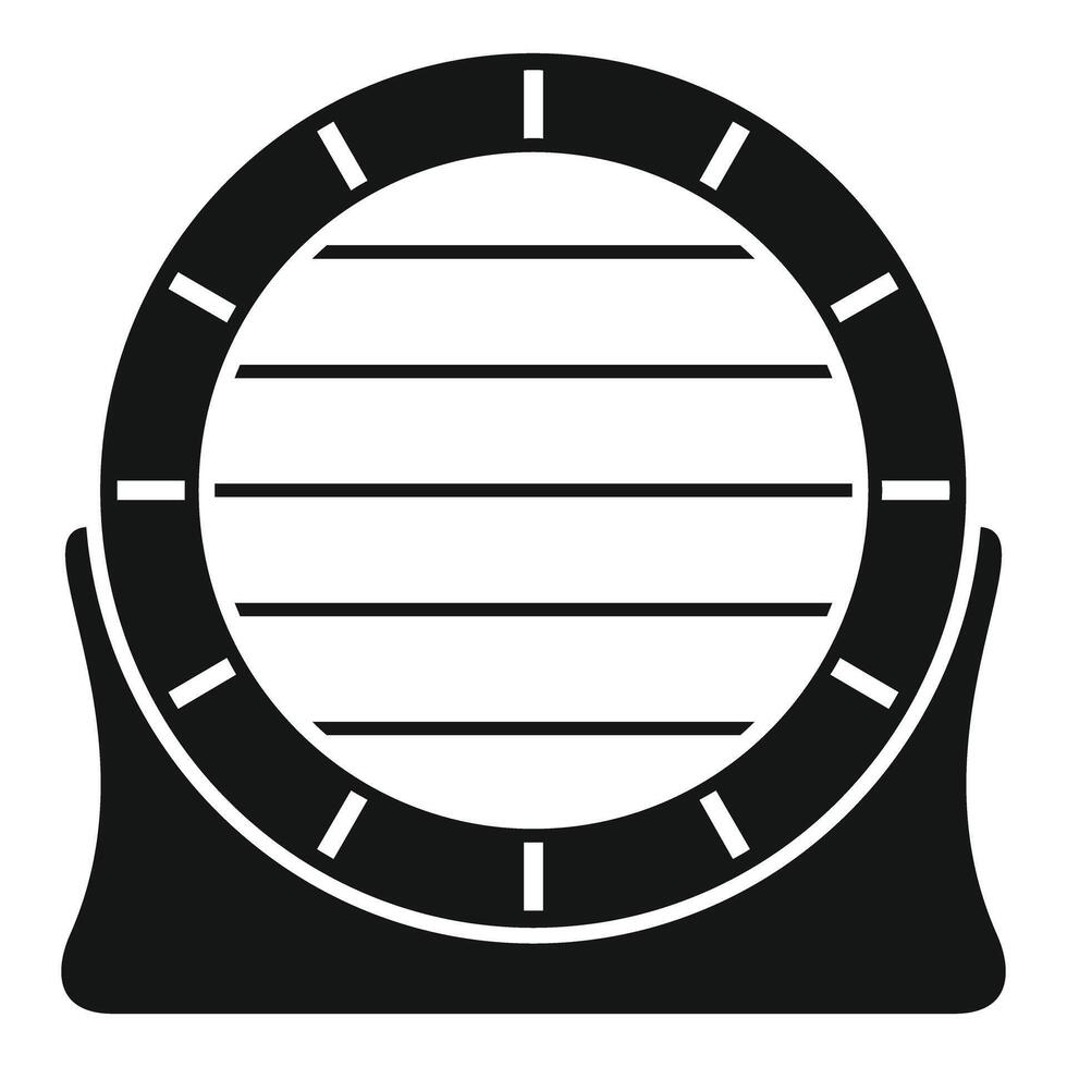 Hamster wheel standing on a stand for playing and running vector