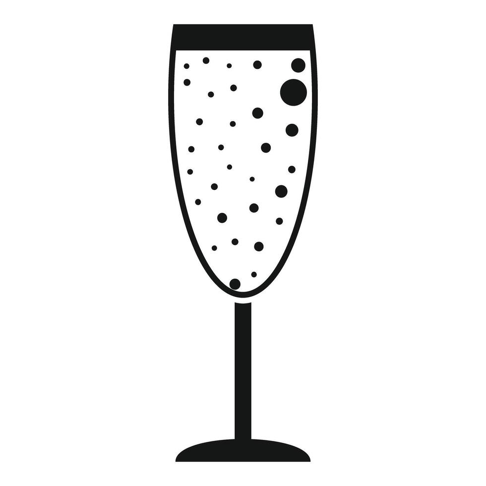 Glass showing sparkling champagne bubbles rising to top vector