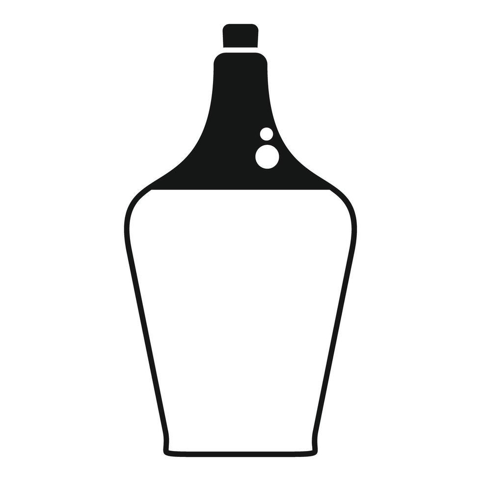 Big bottle icon showing liquid container with cap vector