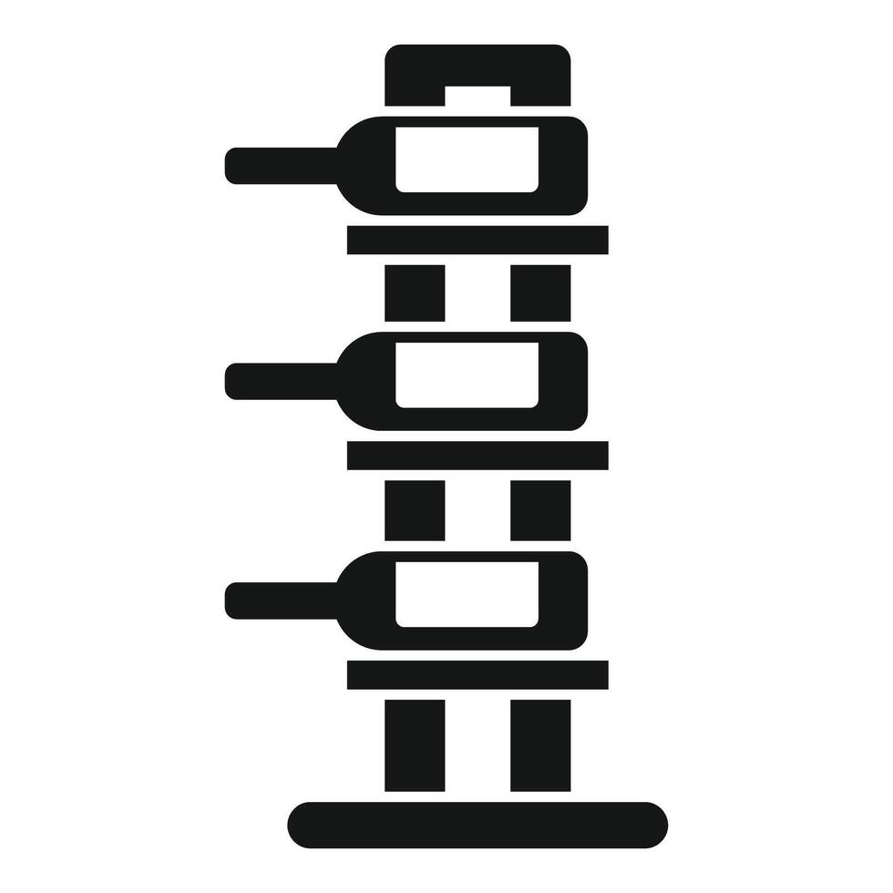 Wine shelf holding bottles horizontally for storage and display vector