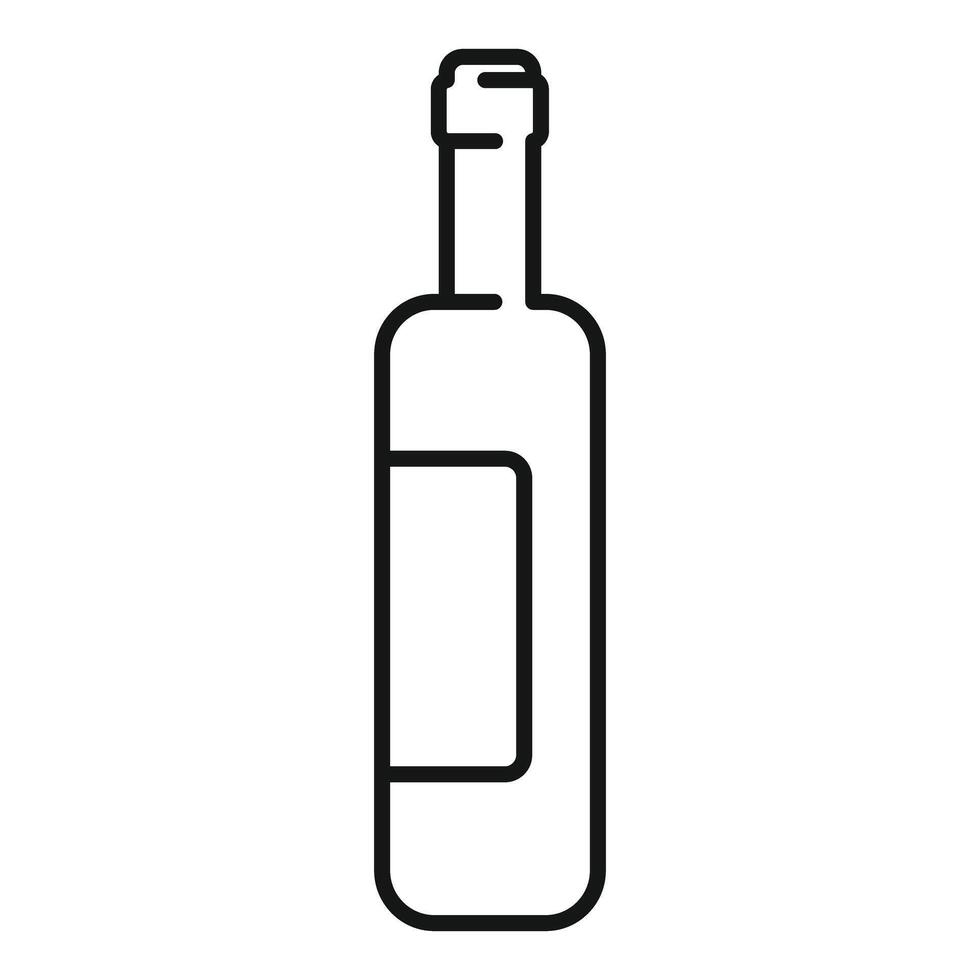 Bottle with blank label showing new product packaging design vector
