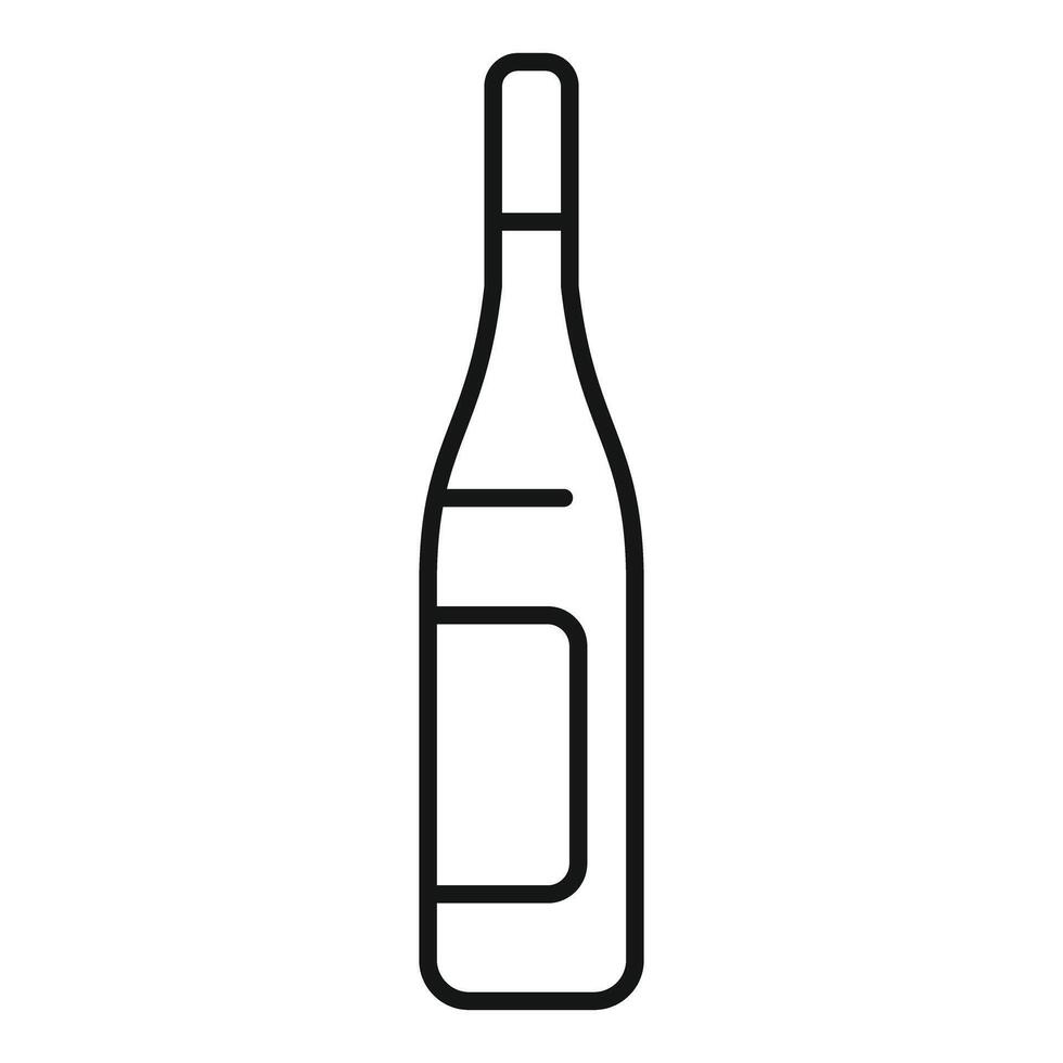 Wine bottle with blank label representing winemaking and beverage industry vector