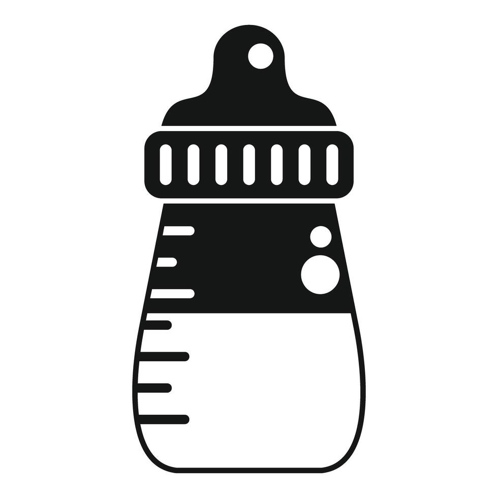 Baby bottle icon showing milk feeding measure vector