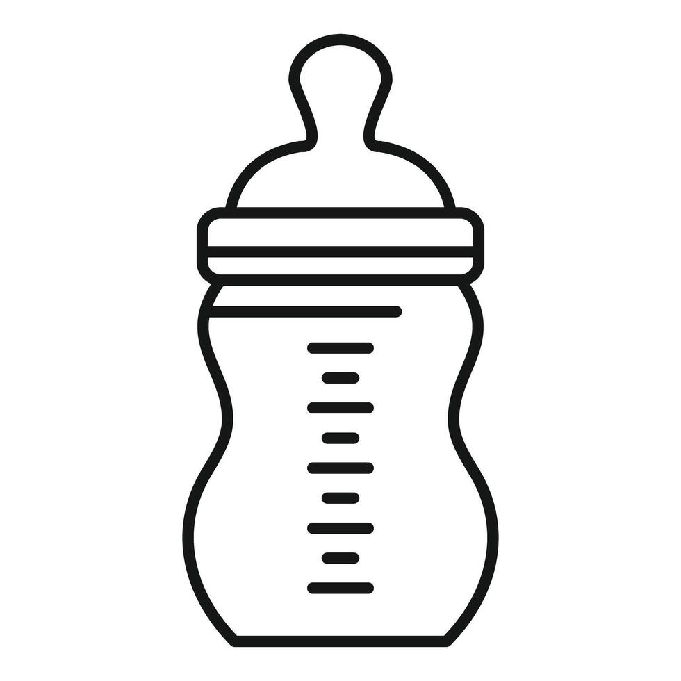 Baby bottle with graduated scale for precise feeding vector