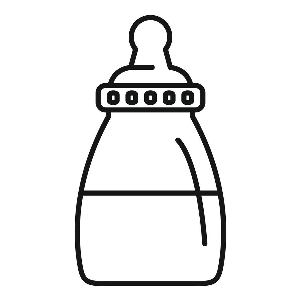 Baby bottle with milk or formula icon showing feeding and nutrition for infants vector