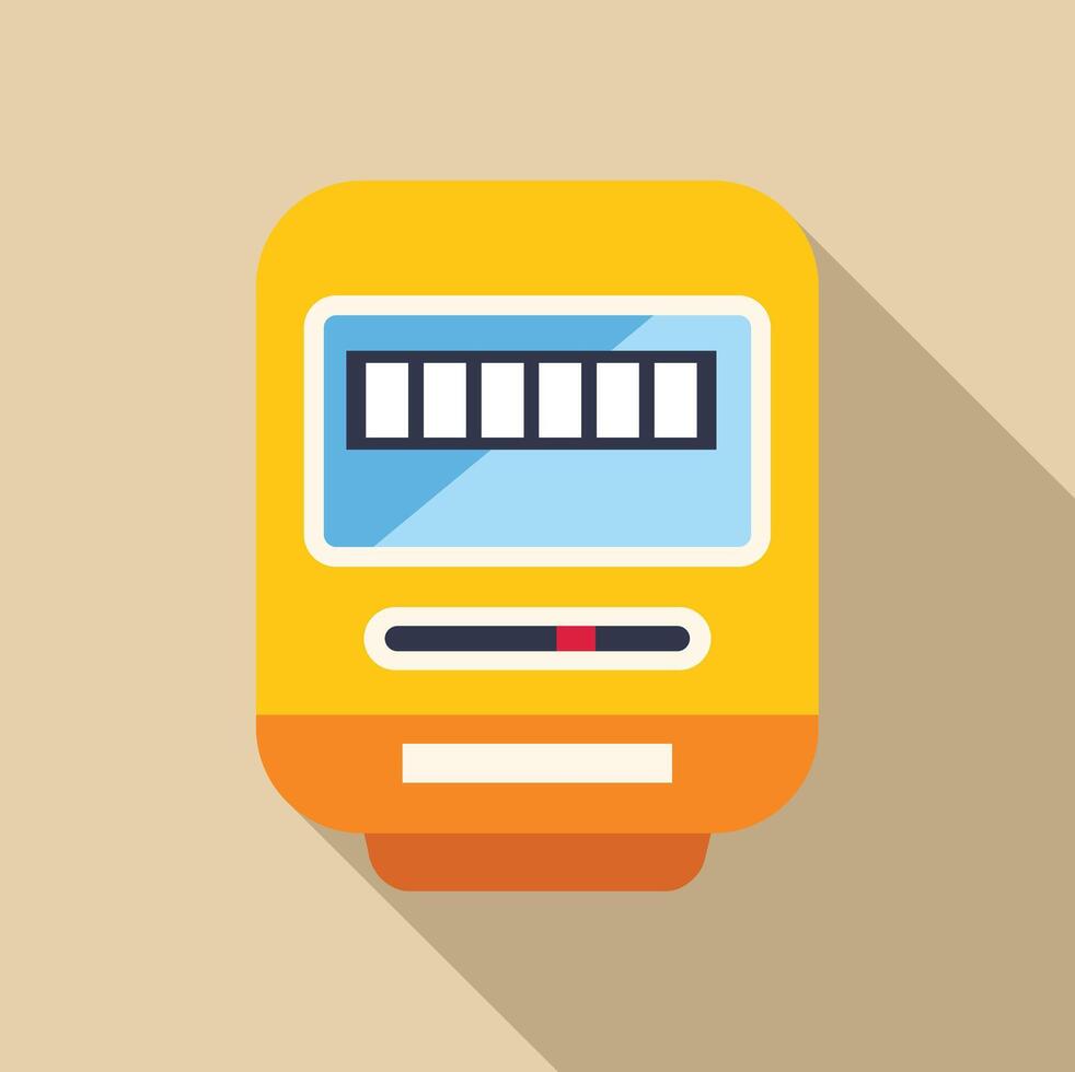 Electric meter measuring energy consumption with digital display vector