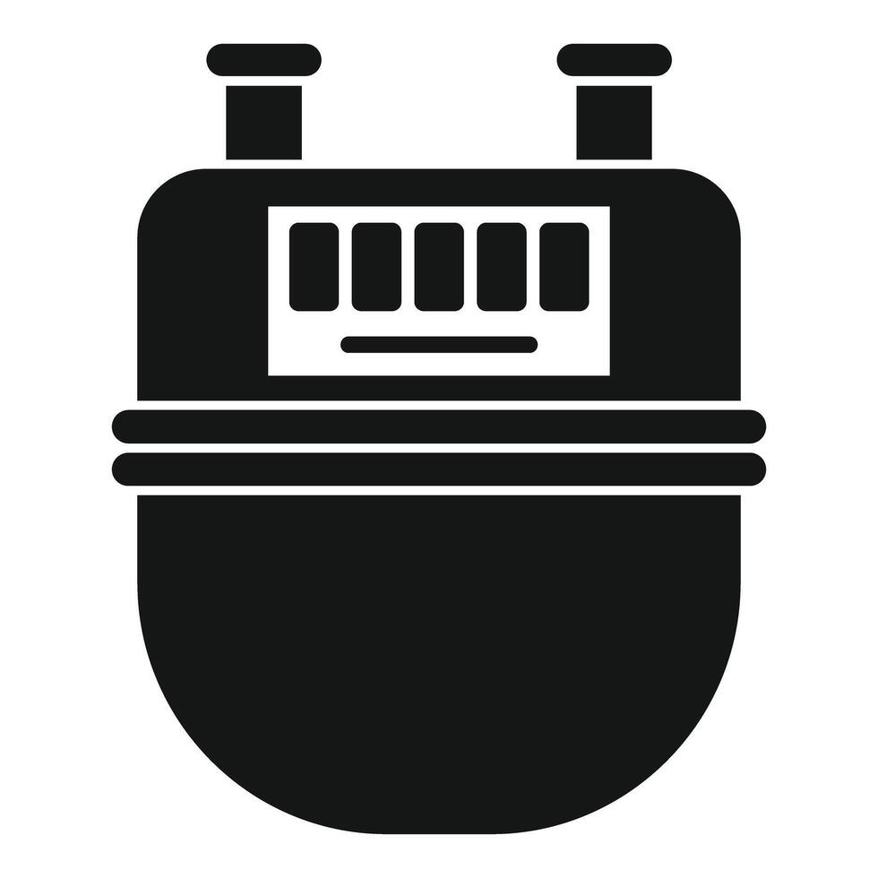 Gas meter measuring natural gas consumption icon showing usage vector