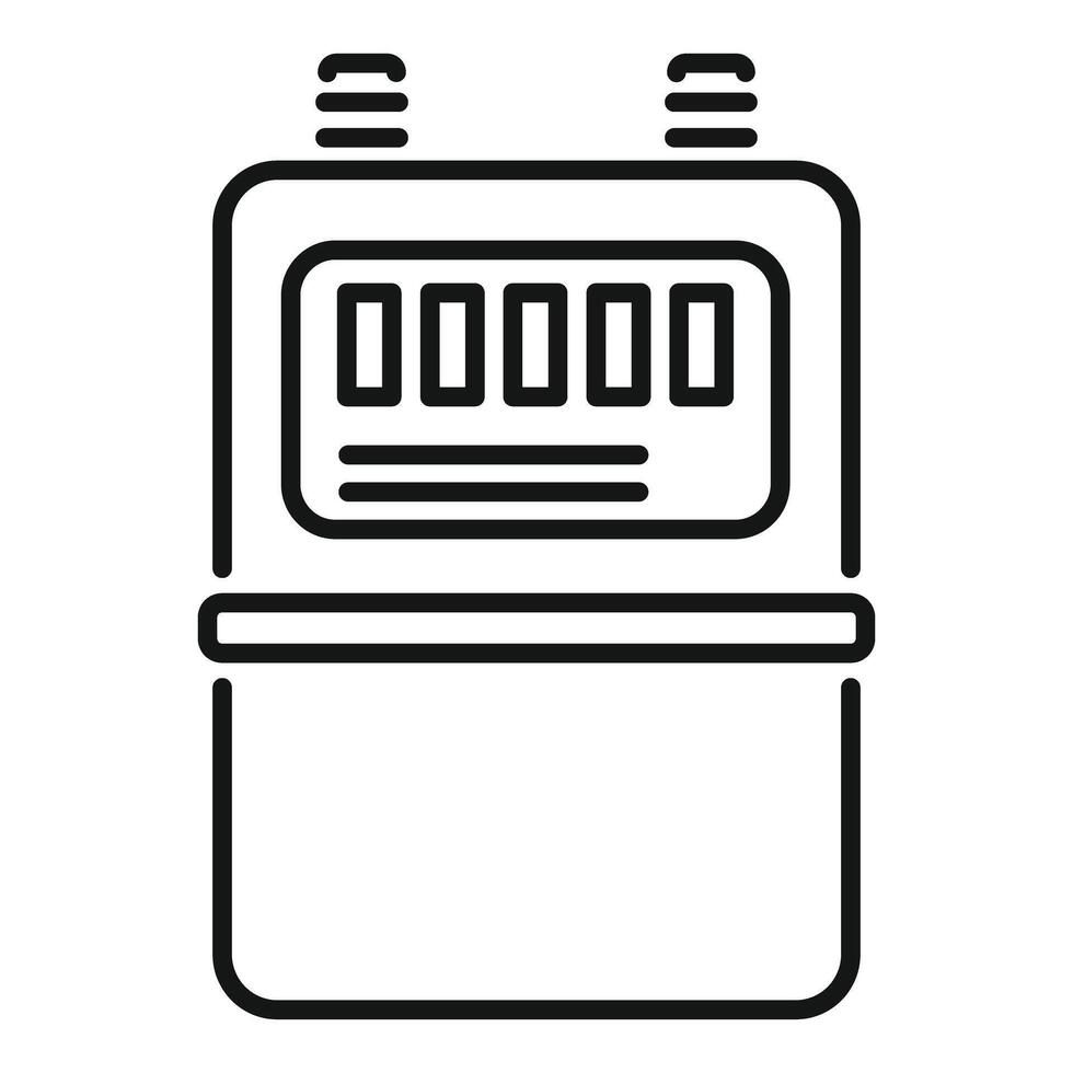 Domestic gas meter measuring energy consumption icon showing usage levels vector