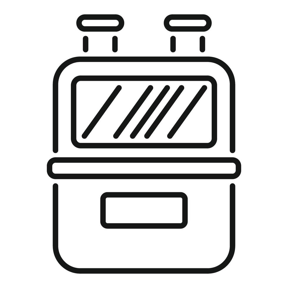 Modern electric control panel with display and antennas is being used vector