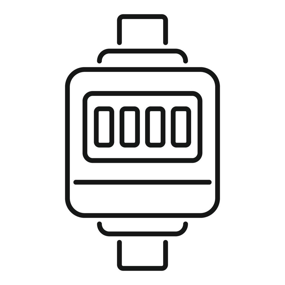 Hand watch showing time zero icon, simple style vector
