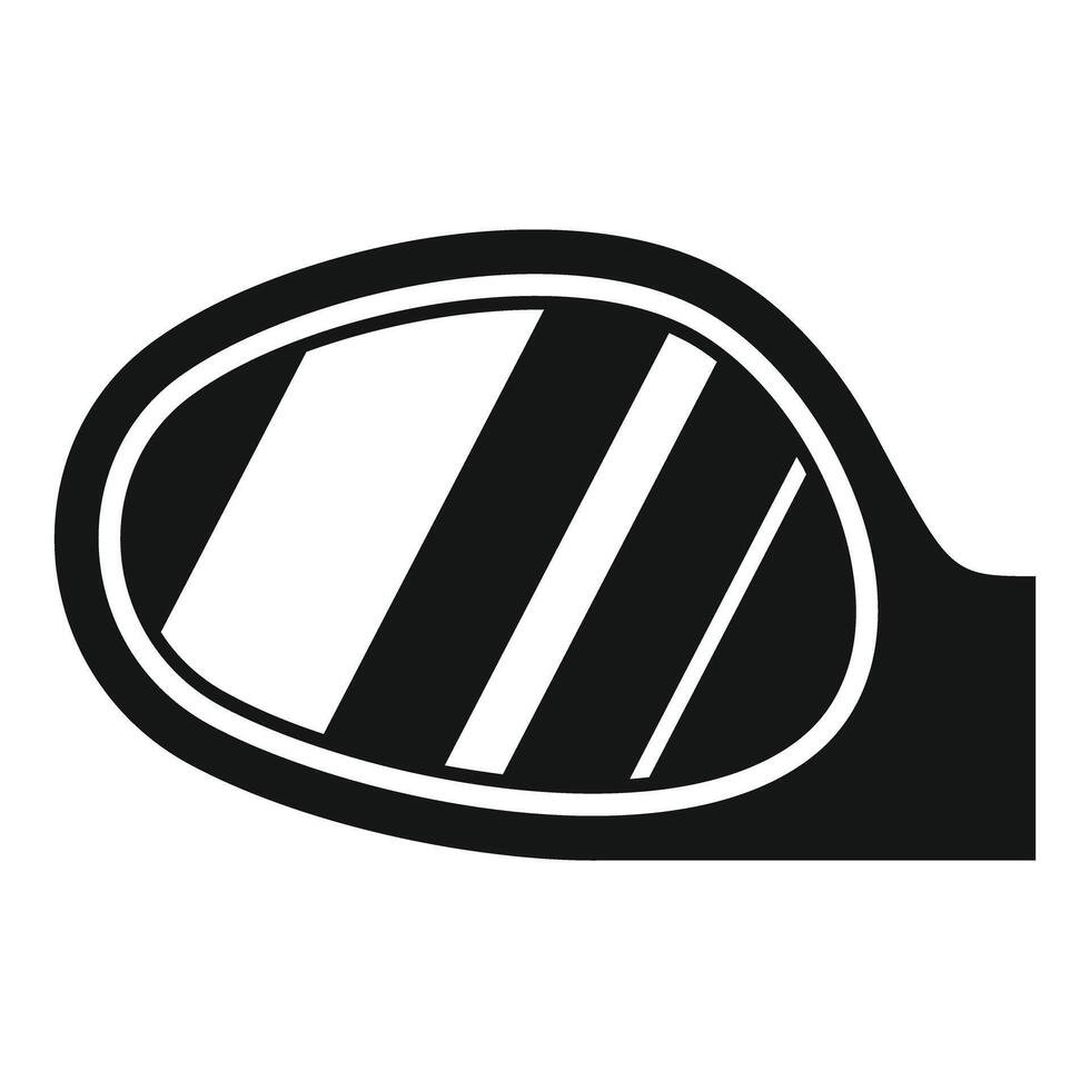 Convex blind spot mirror reflecting light and shadow stripes vector