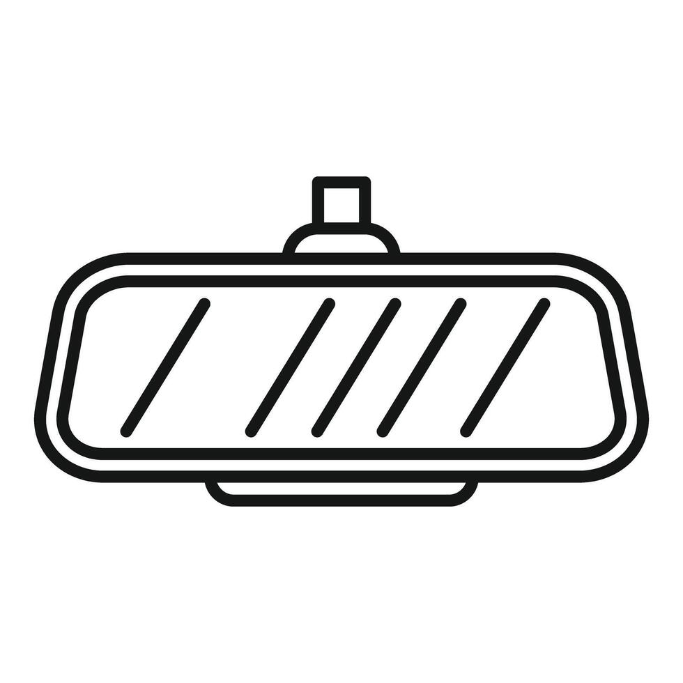Car rearview mirror reflecting ensuring clear vision for safe driving vector