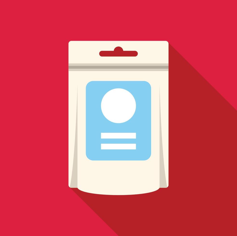 Blank packaging with hanging slot on red background vector