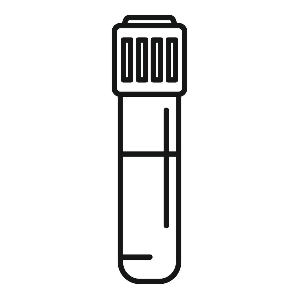 Medical test tube filled with liquid sample for analysis representing healthcare and laboratory procedures vector