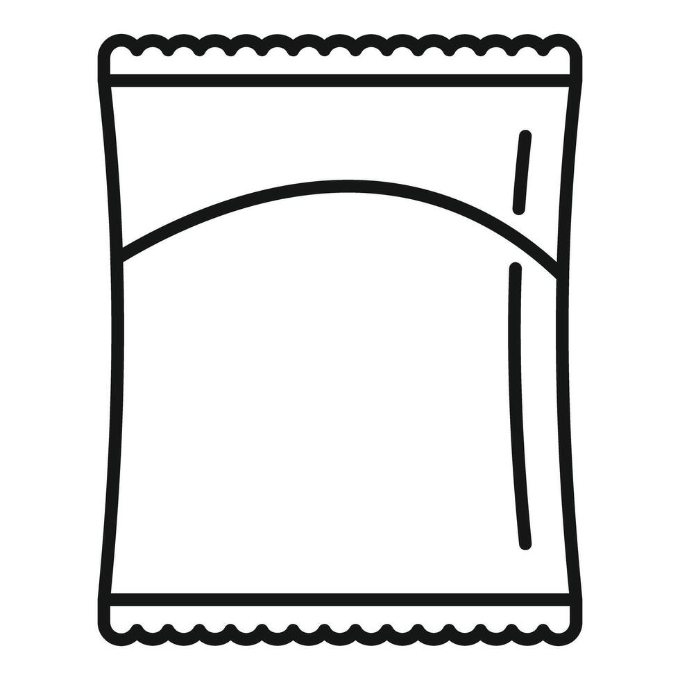 Resealable empty plastic snack packaging bag icon showing blank space for branding vector