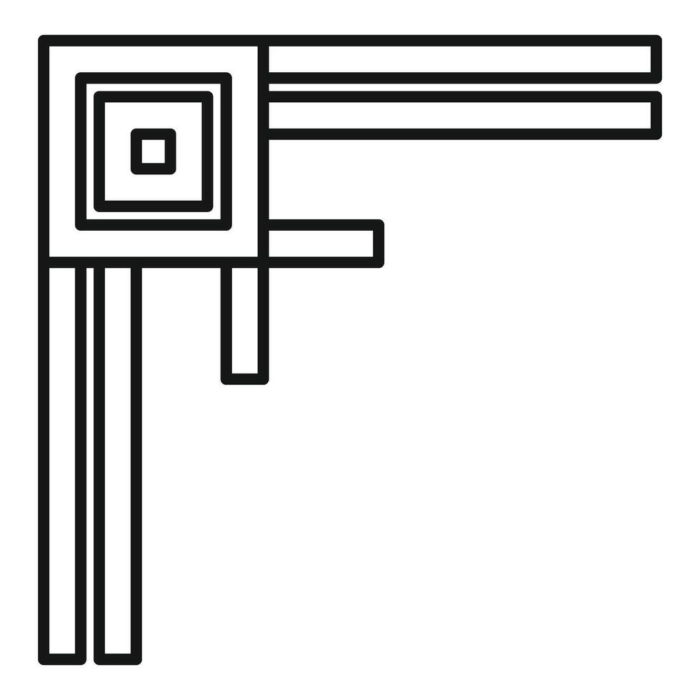 Try square ruler measuring tool icon showing right angle vector