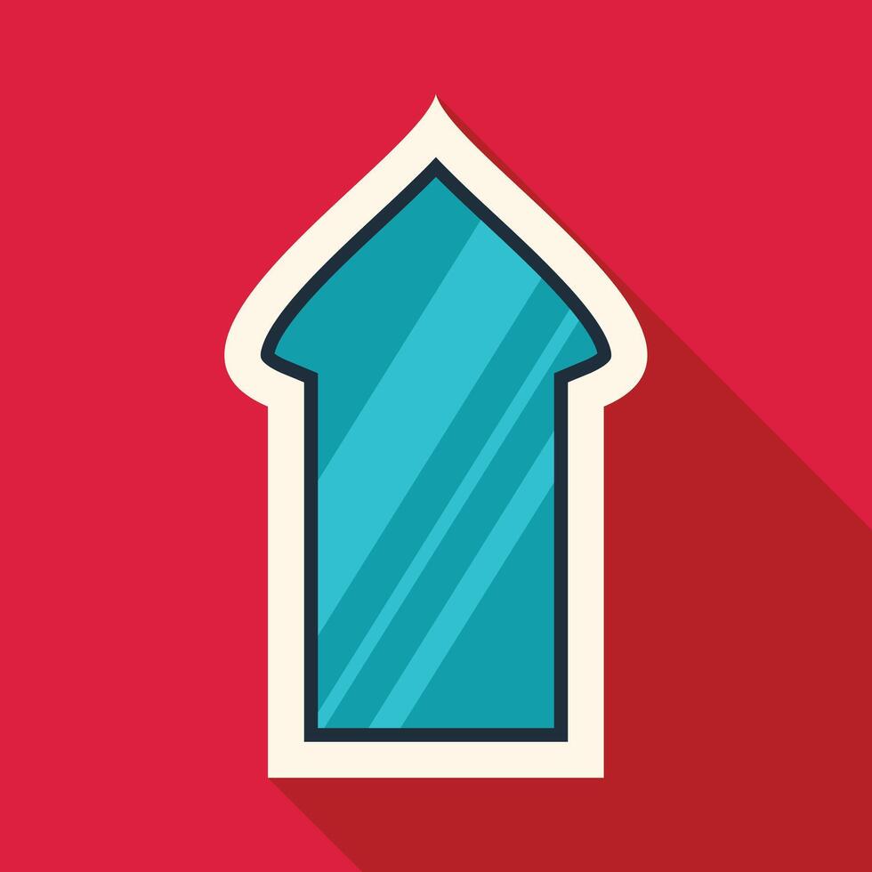 Islamic arch sticker pointing upwards symbolizing growth and progress vector