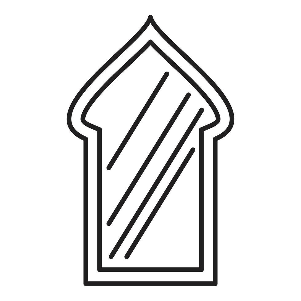 Islamic arch window providing light and ventilation in traditional architecture vector