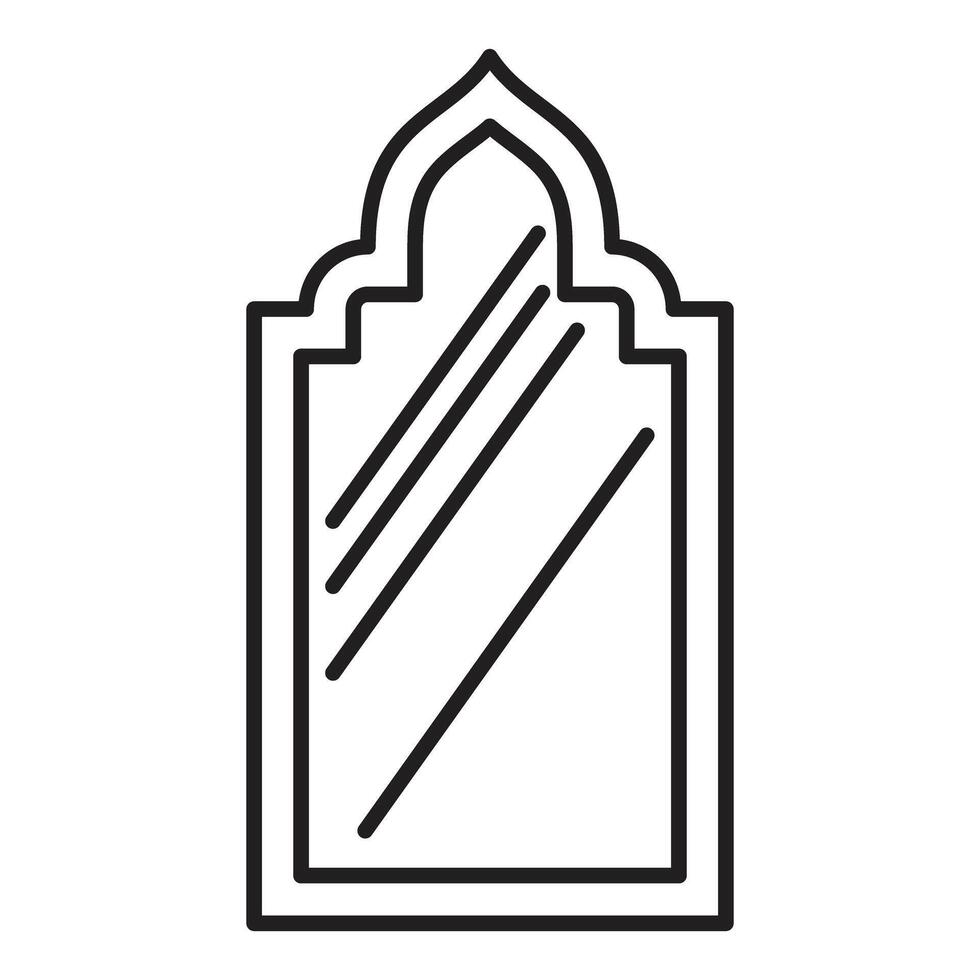 Moroccan mirror reflecting light in a traditional design vector