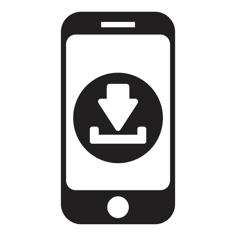 Downloading data on smartphone, mobile technology and file transfer vector
