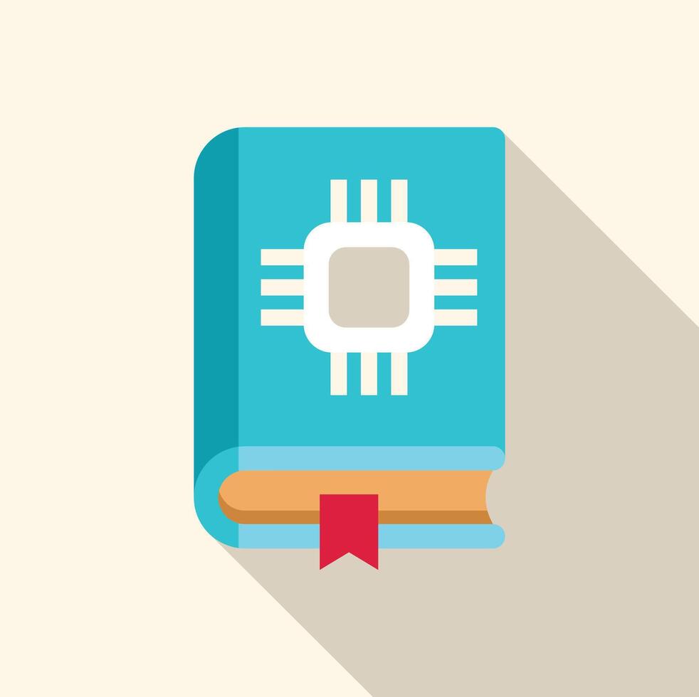 Book about microchips and electronics engineering representing studying microprocessors vector