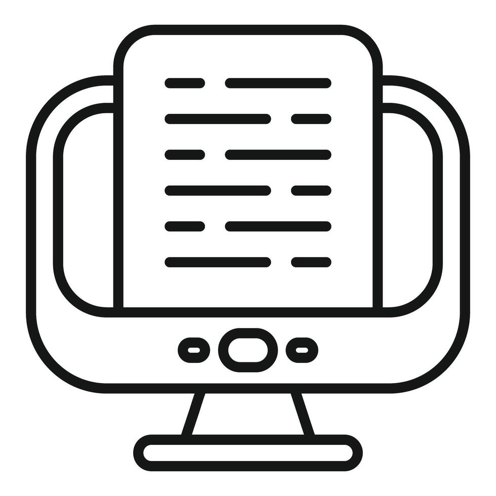 Online reading icon showing digital education or e book vector