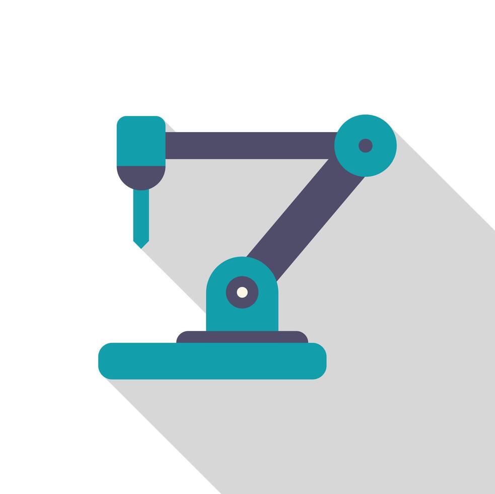 Robotic arm performing industrial task with precision and efficiency vector