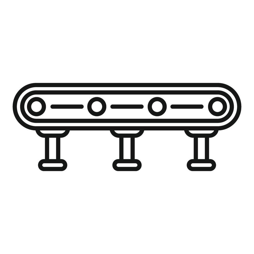 Conveyor belt moving through factory processing line vector