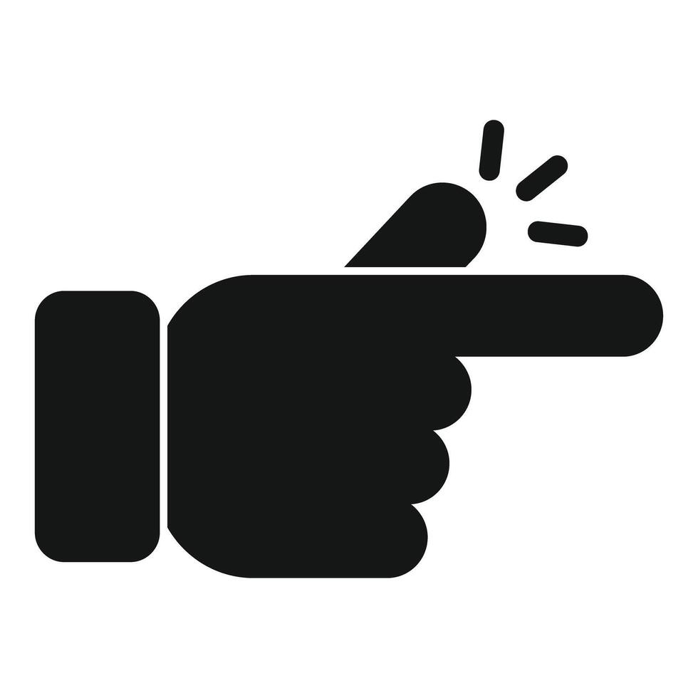 Hand pointing with index finger and emphasizing a specific point vector