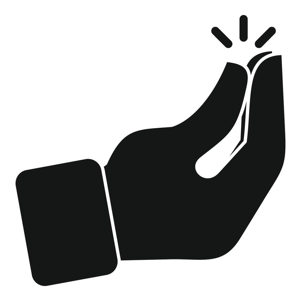 Hand holding something precious and delicate with care and attention vector
