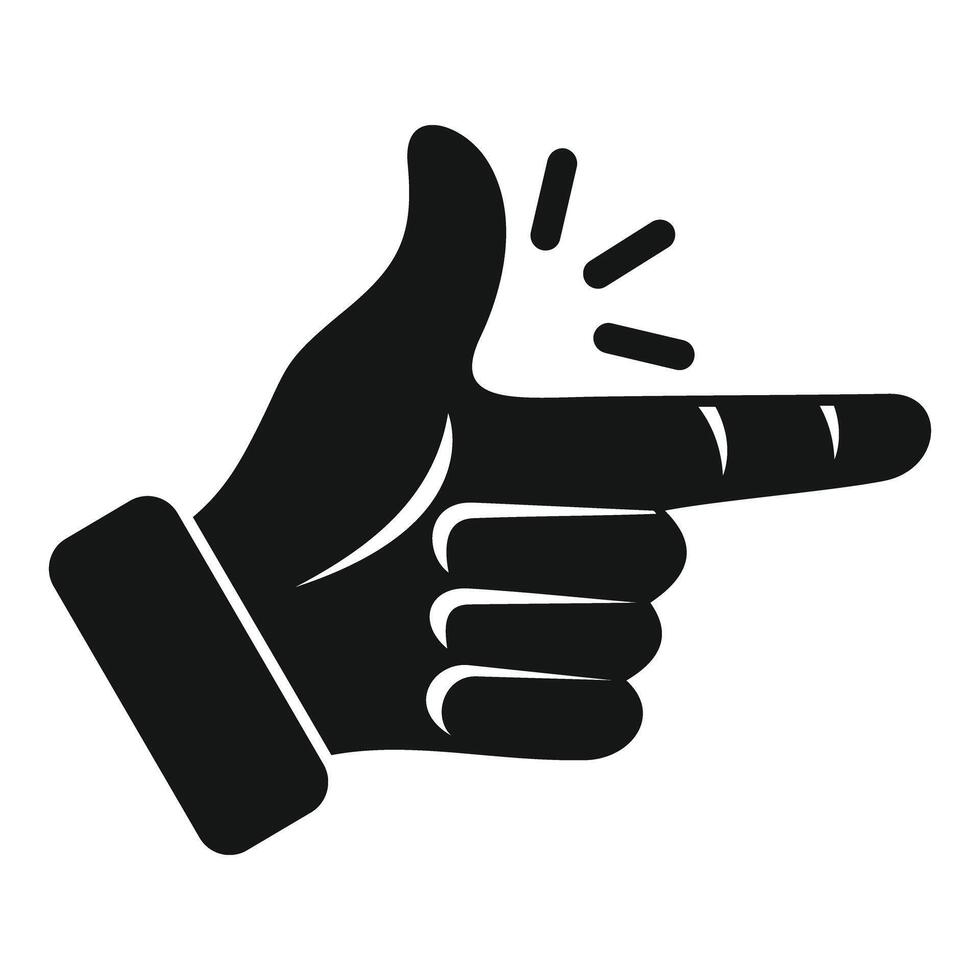 Hand snapping fingers making a click sound effect vector