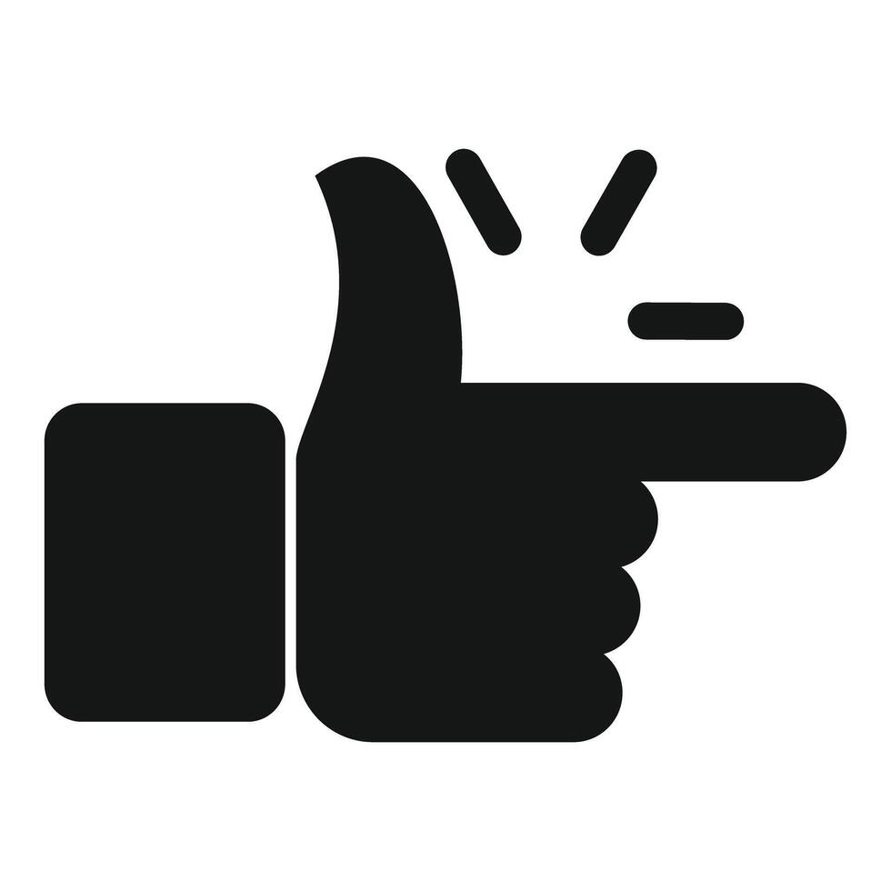 Hand making finger gun gesture, shooting with fingers vector