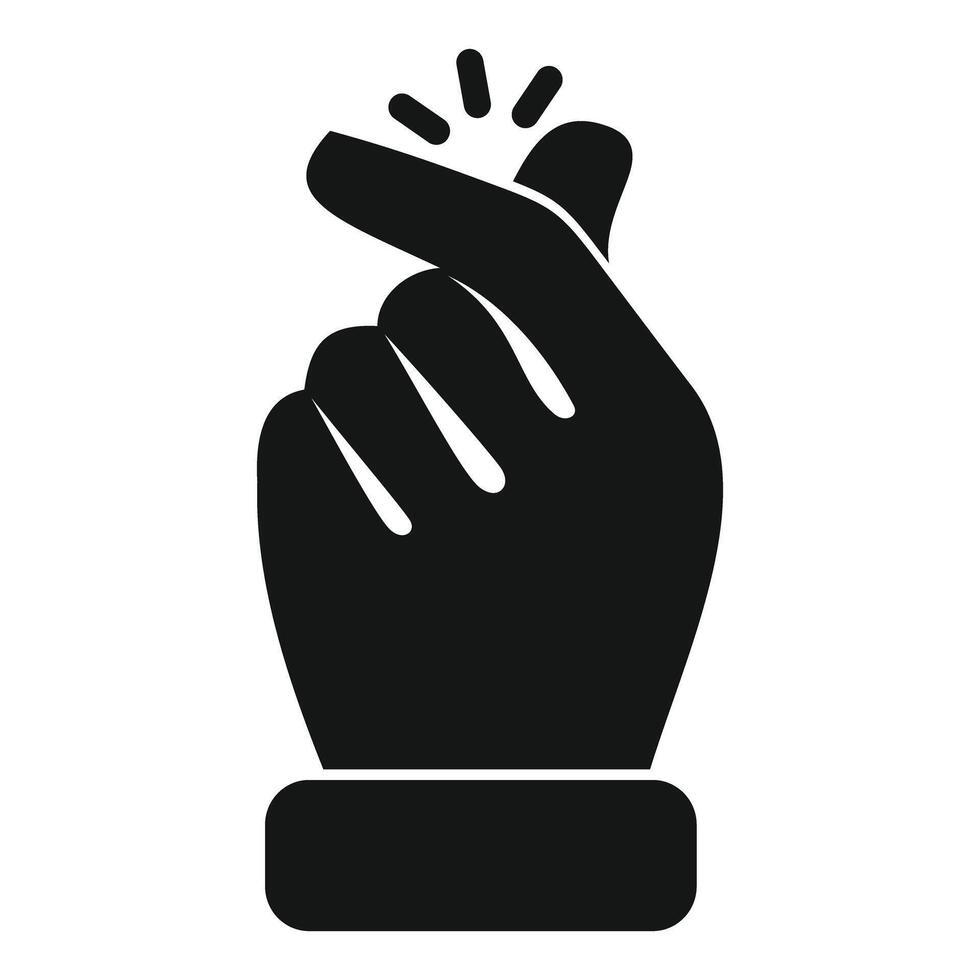 Hand snapping fingers, easy money concept, minimalist icon vector