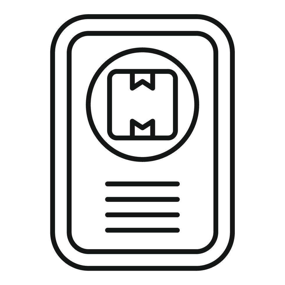 Parcel tracking app showing shipping information on smartphone screen vector