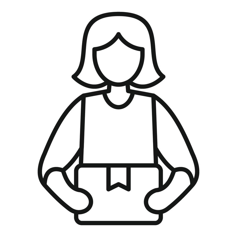 Woman holding a book with bookmark, promoting reading and literature vector