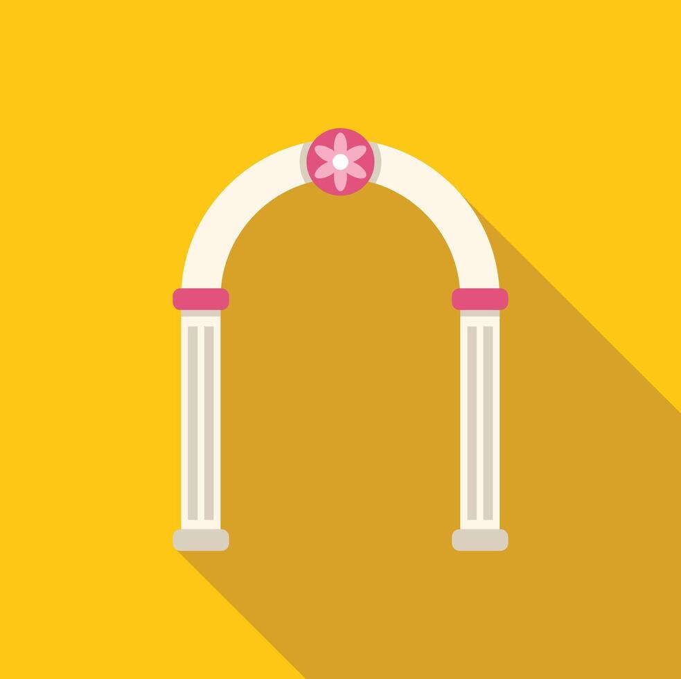 Wedding arch with flower decoration representing romance and celebration vector