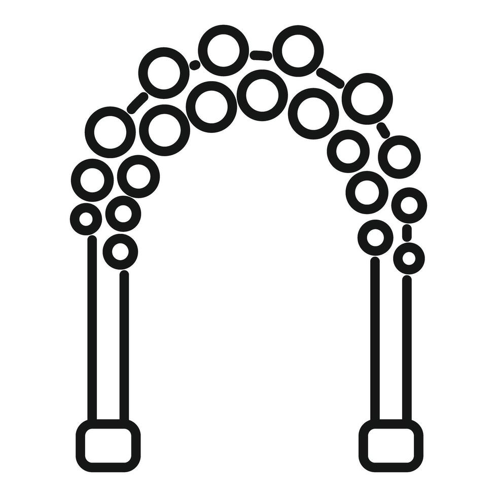 Wedding arch made of balloons creating romantic atmosphere for ceremony vector