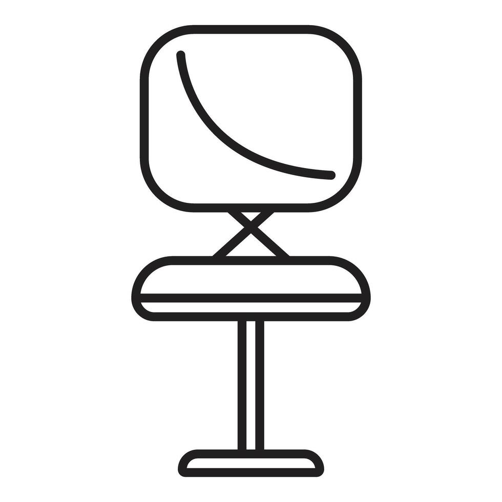 Modern office chair icon representing comfortable workplace seating vector