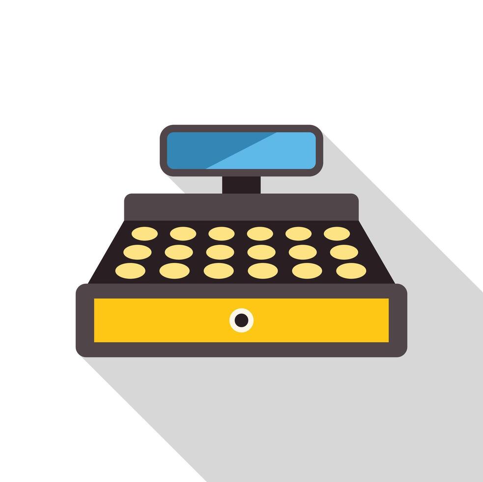 Cash register representing commerce and financial transactions vector