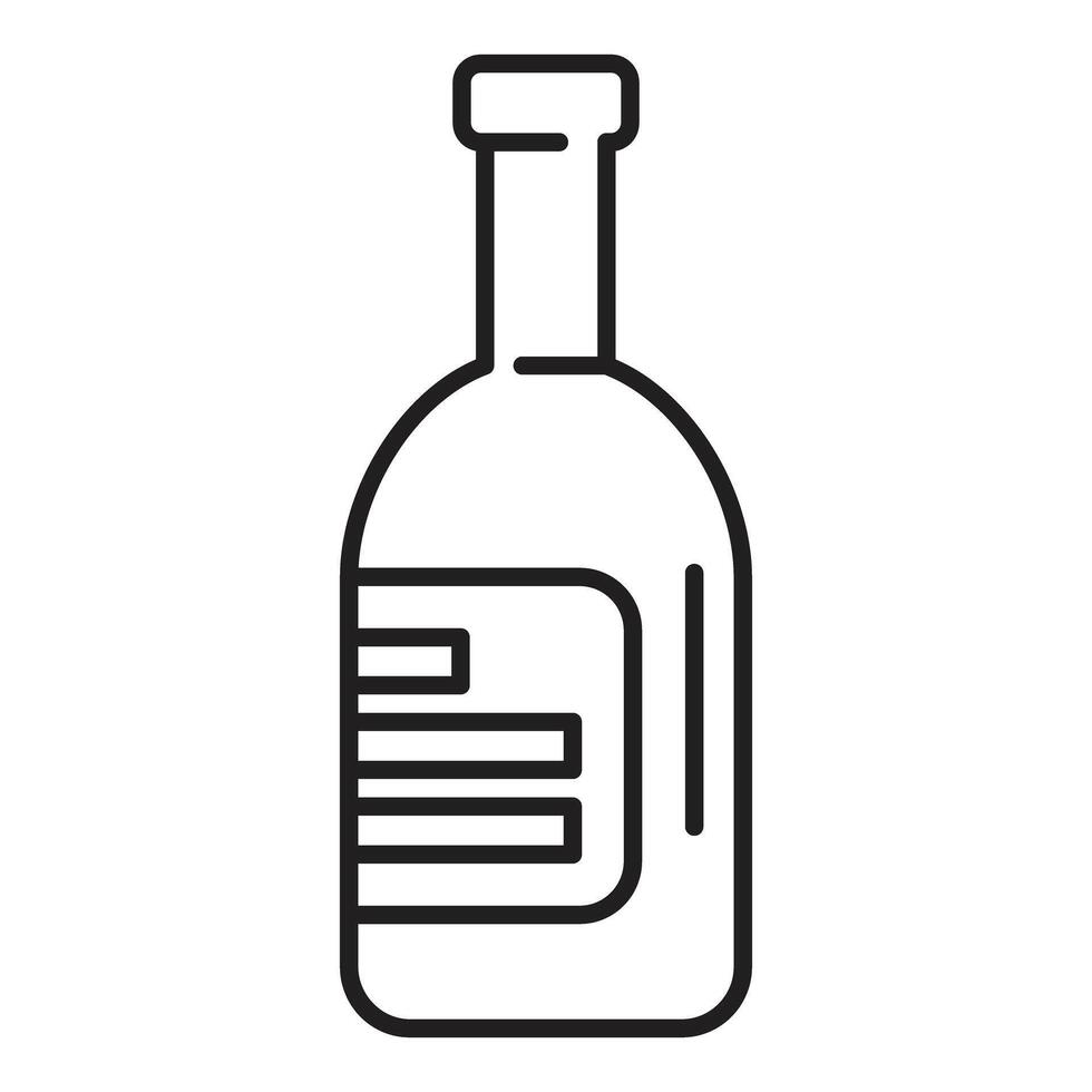 Wine bottle with label showing alcohol percentage and brand identity vector