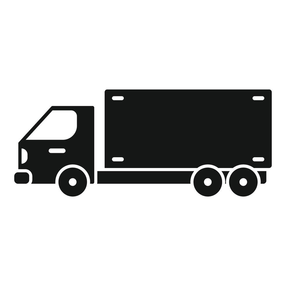 Delivery truck transporting goods efficiently and safely on time vector