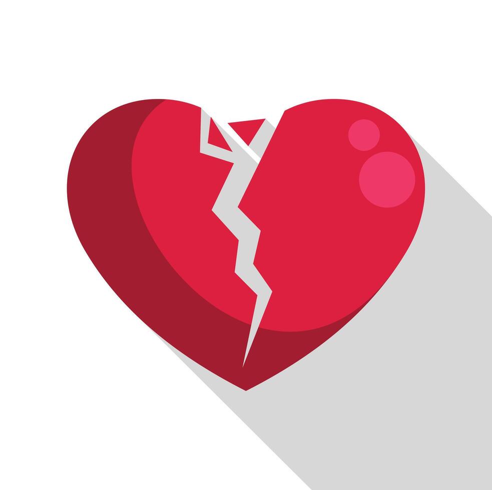 Broken heart showing deep sadness and sorrow vector