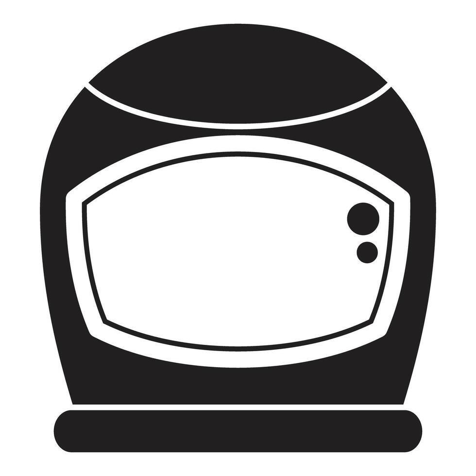 Astronaut helmet silhouette exploring space icon vector